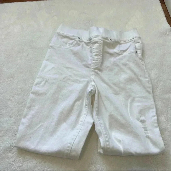 SPANX White Distressed Skinny Jean Leggings Size s - Picture 3 of 14